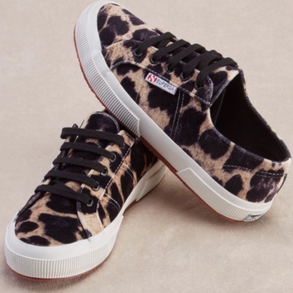 Velvet Leopard Superga 2750 Sneakers NIB / Cheetah - Picture 5 of 7